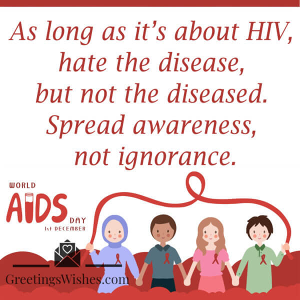 World AIDS Day Awareness messages (1st December) - Greetings Wishes