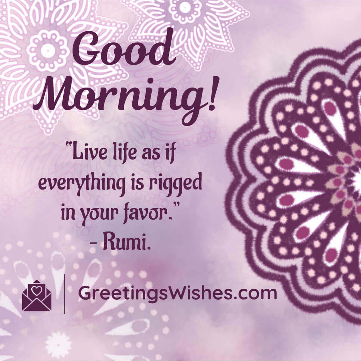 Morning Rumi Quote Pic