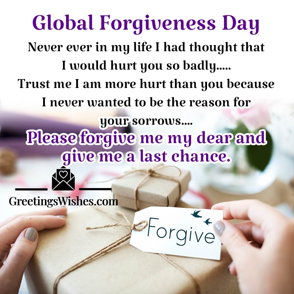 Global Forgiveness Day Message