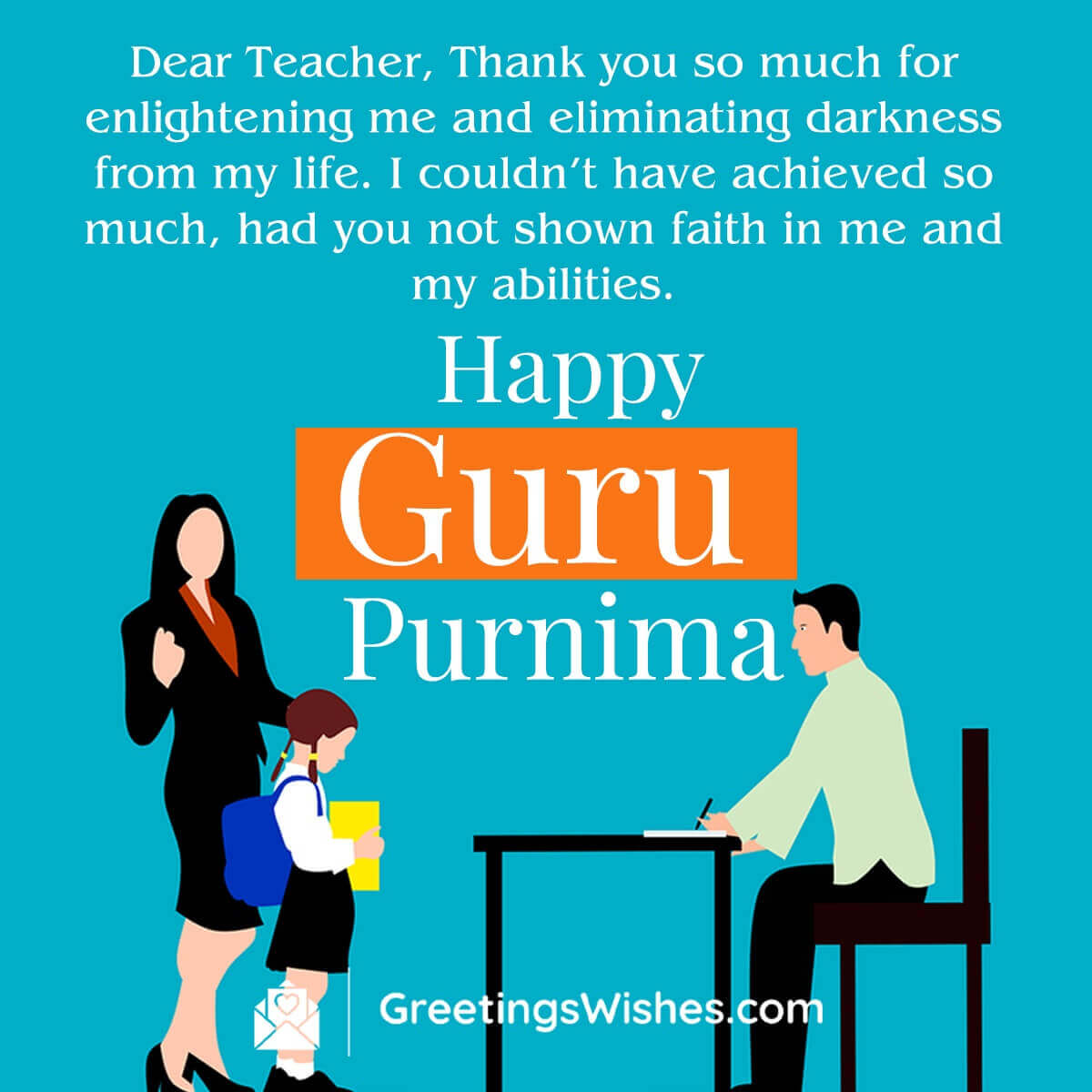 Happy Guru Purnima Thank You Card