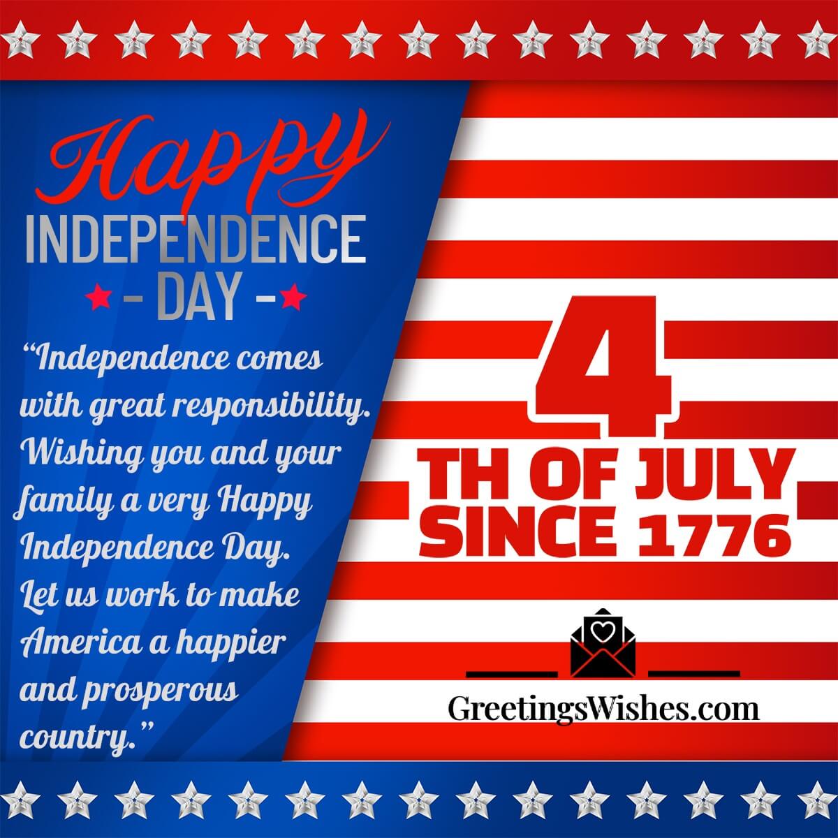 Happy Independence Day 4th Of July Status Image