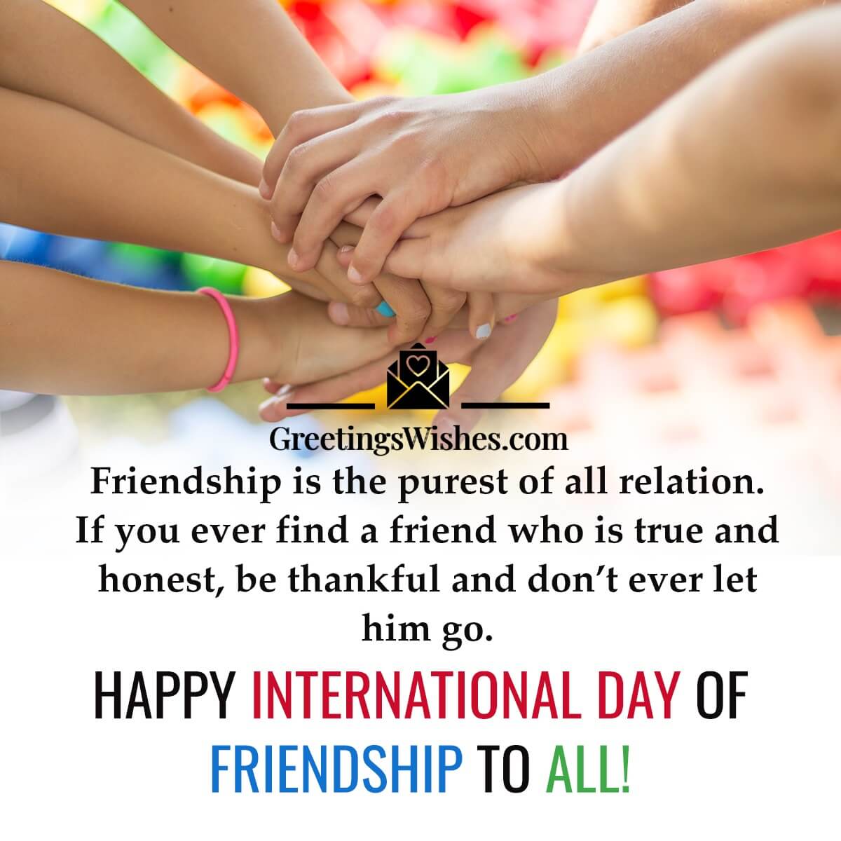 Happy International Day Of Friendship Quote