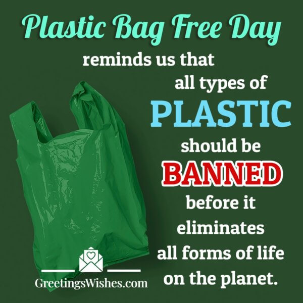 International Plastic Bag Free Day Wishes (3rd July) Greetings Wishes