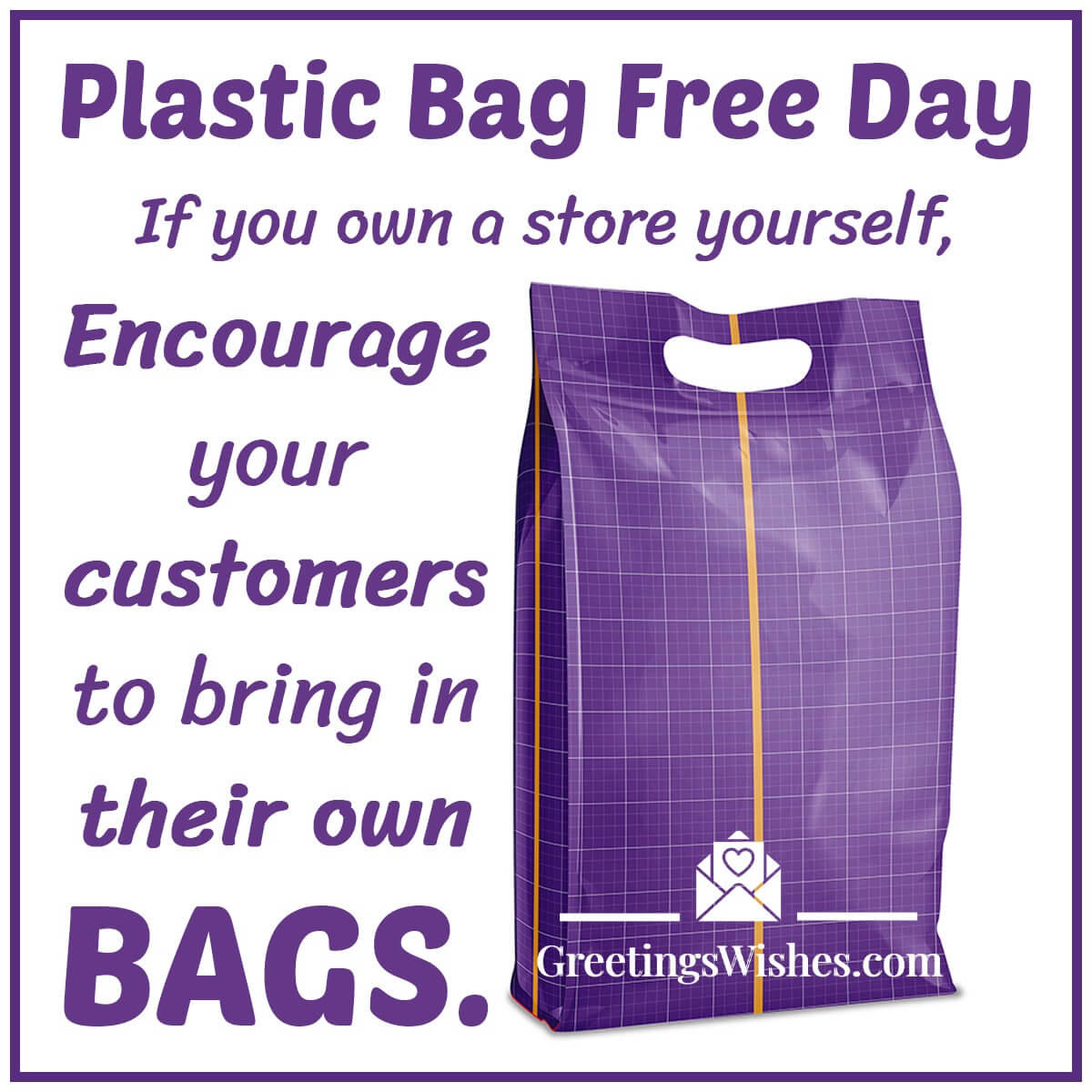 Plastic Bag Free Day Quote