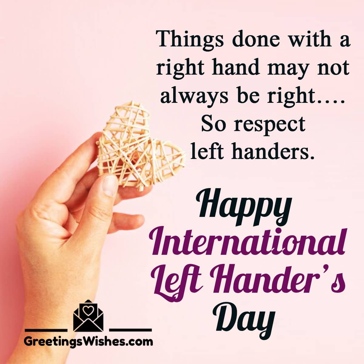 Happy International Left Handers Day Greetings