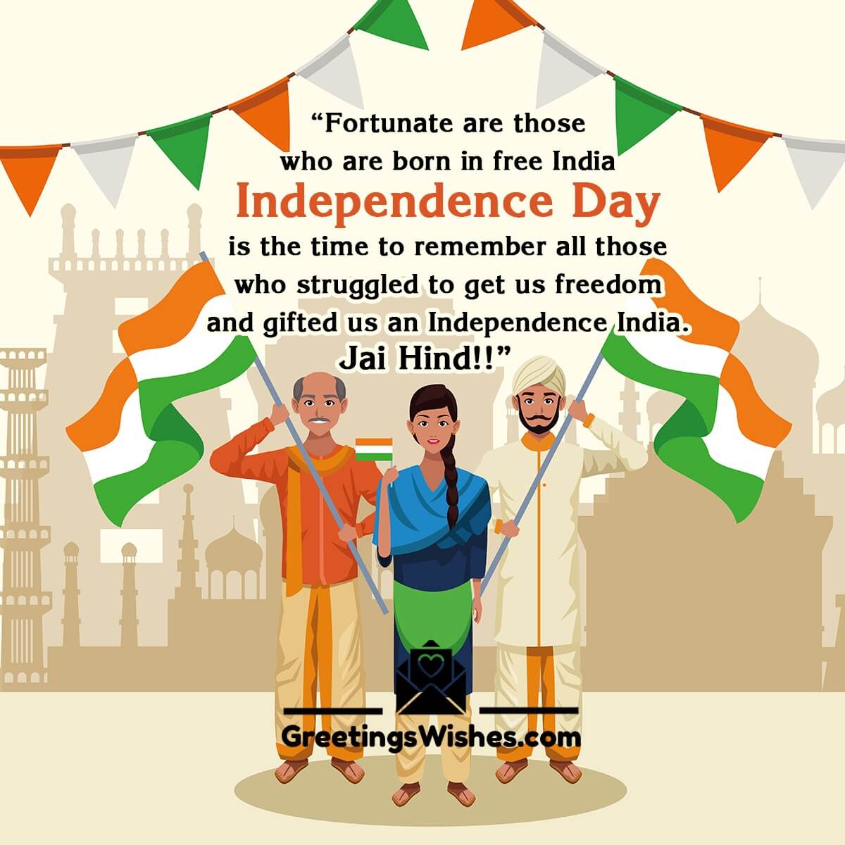 India Independence Day Card