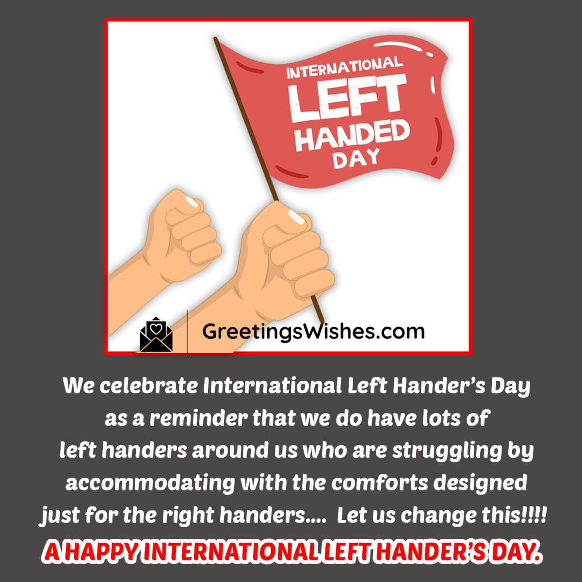 International Left Handers Day Messages