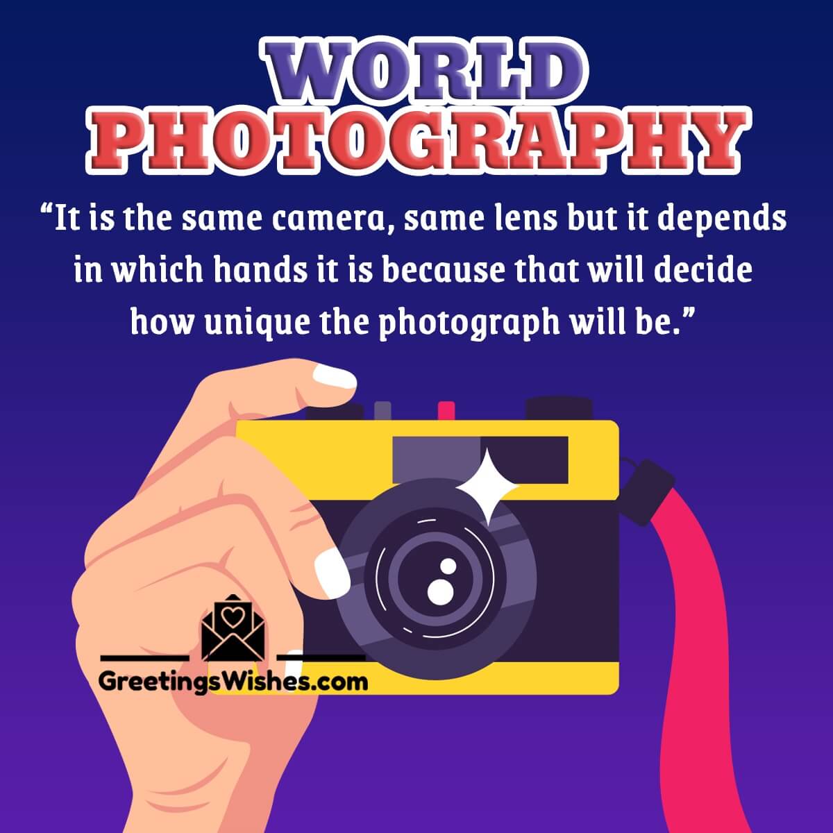 World Photography Day Message