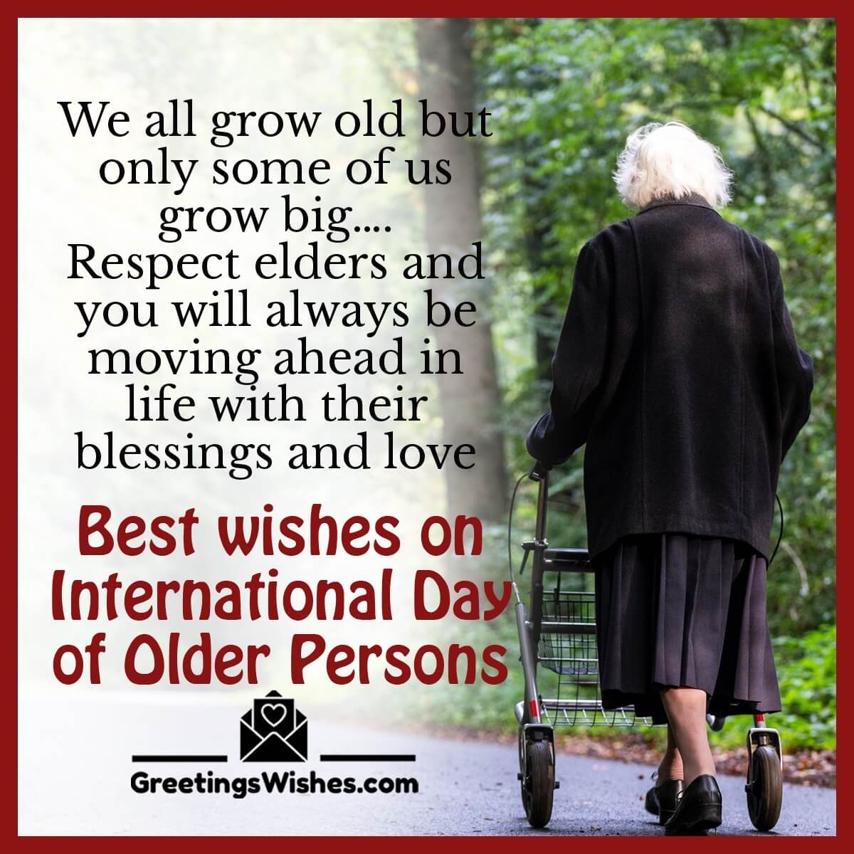 Best Wishes On International Day Of Older Persons