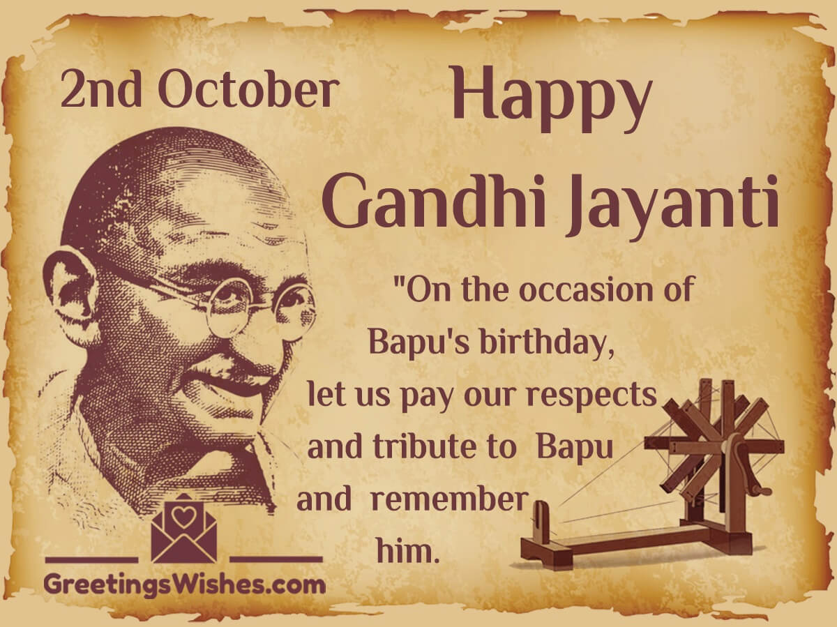 Gandhi Jayanti Wishes Messages