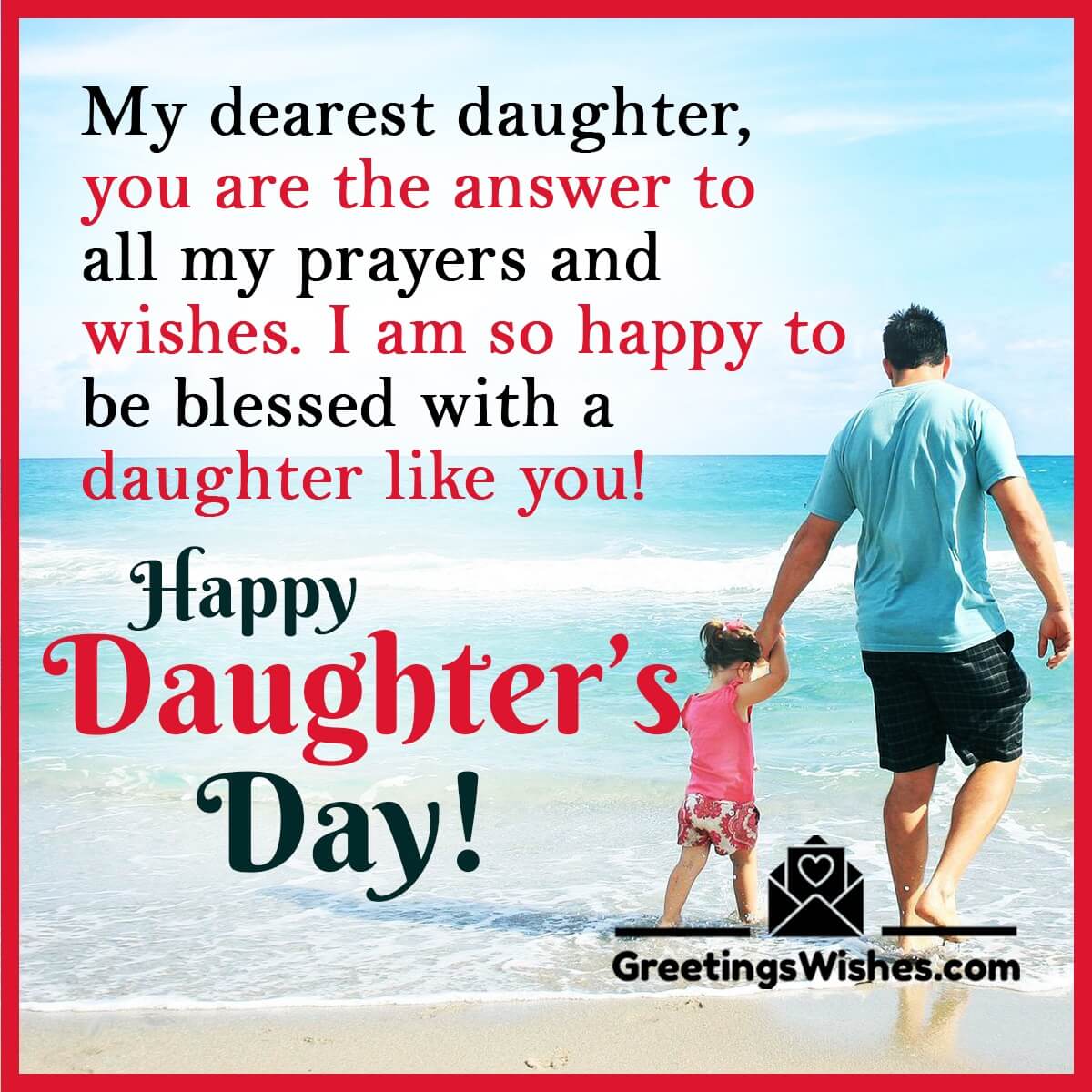 Happy Daughters Day Wish From Father