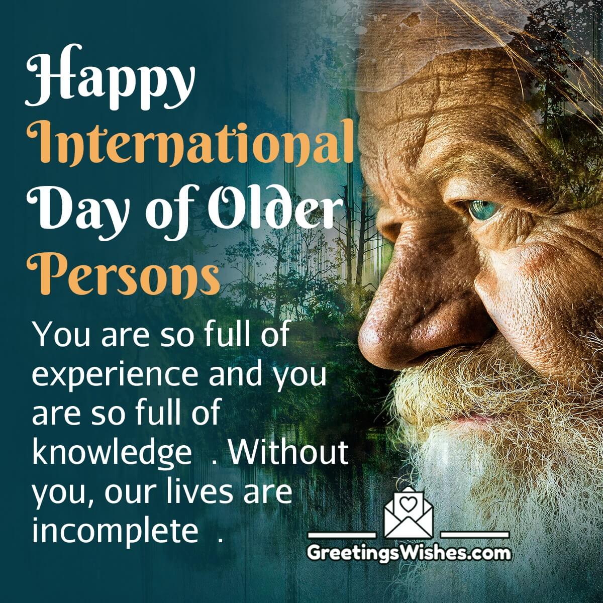 Happy International Day Of Older Persons Status