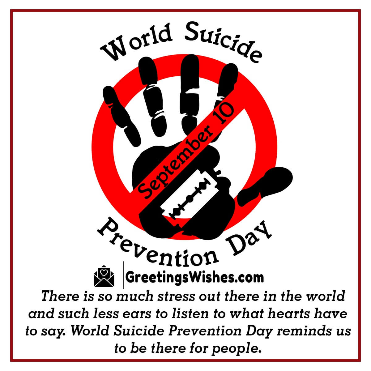 World Suicide Prevention Day Message Pic