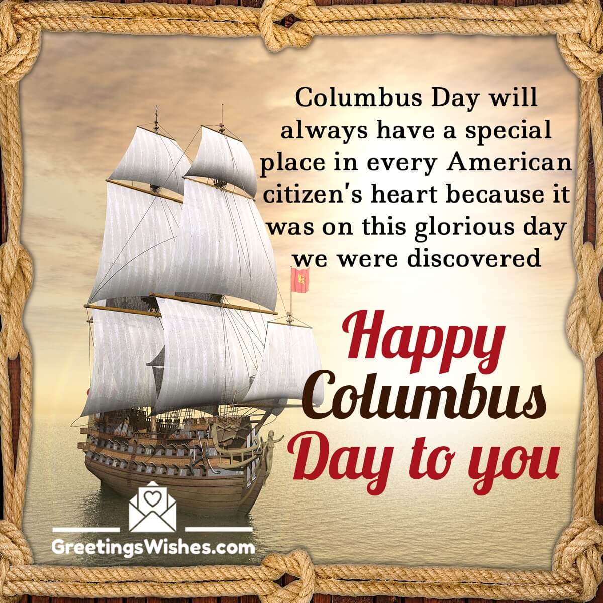 Happy Columbus Day Wish