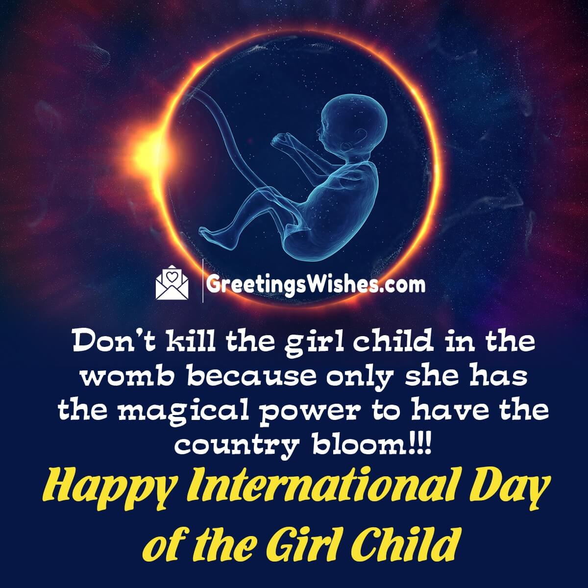 International Day Of The Girl Child Message