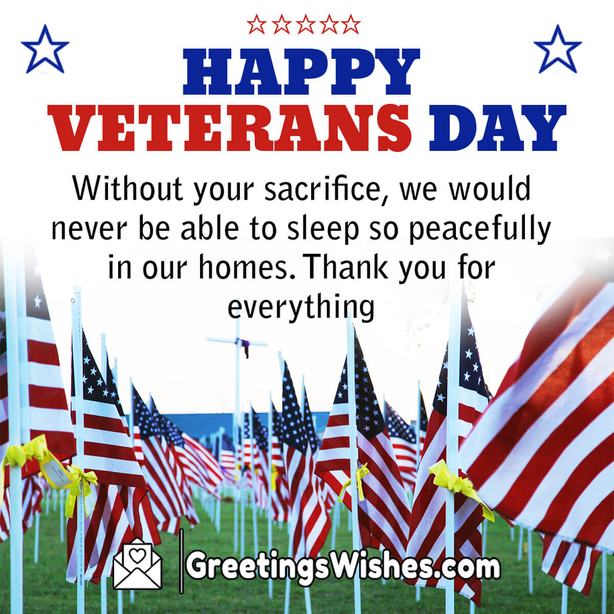 Happy Veteran’s Day Thank You Message