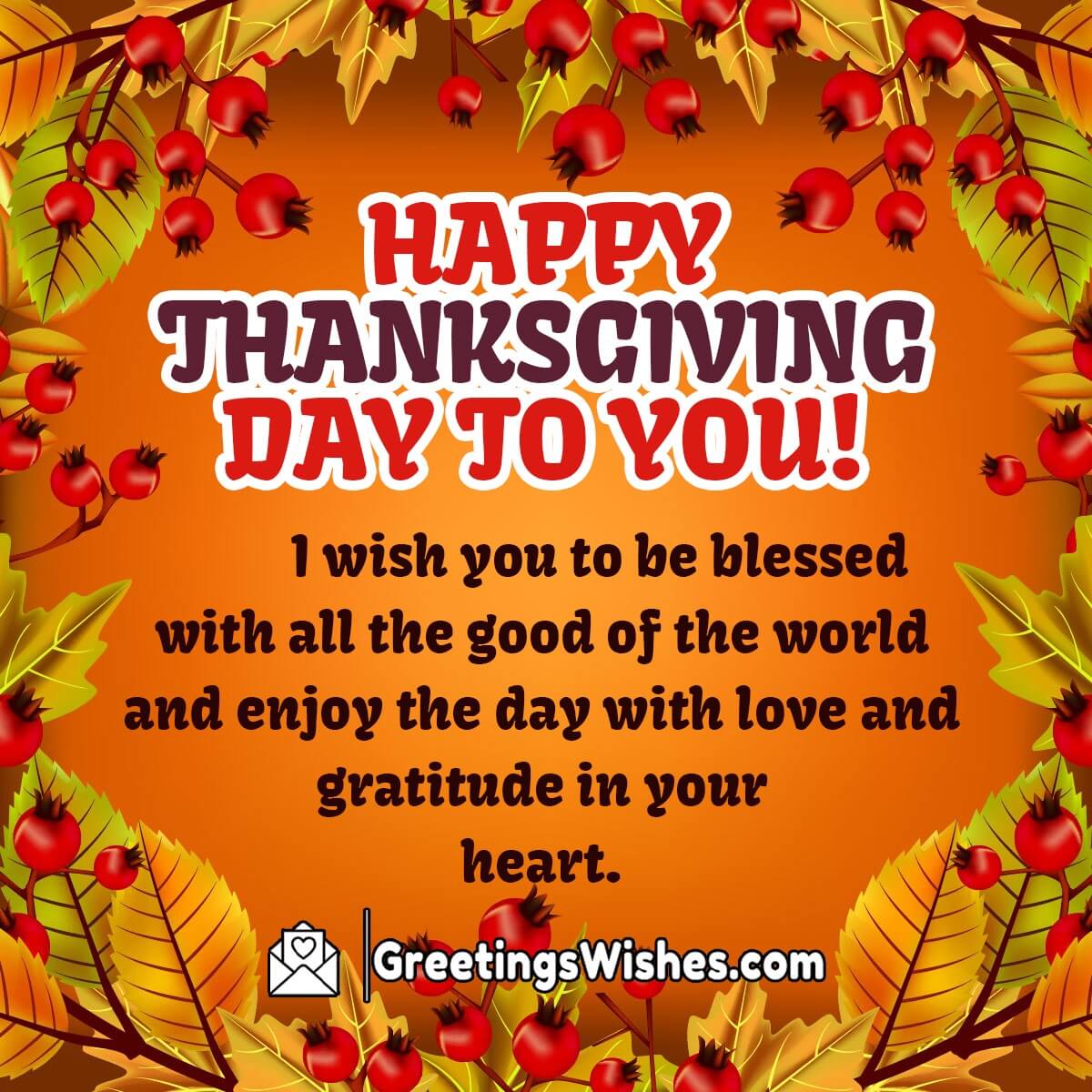 Thanksgiving Day Wishes, Messages (24th November) Greetings Wishes