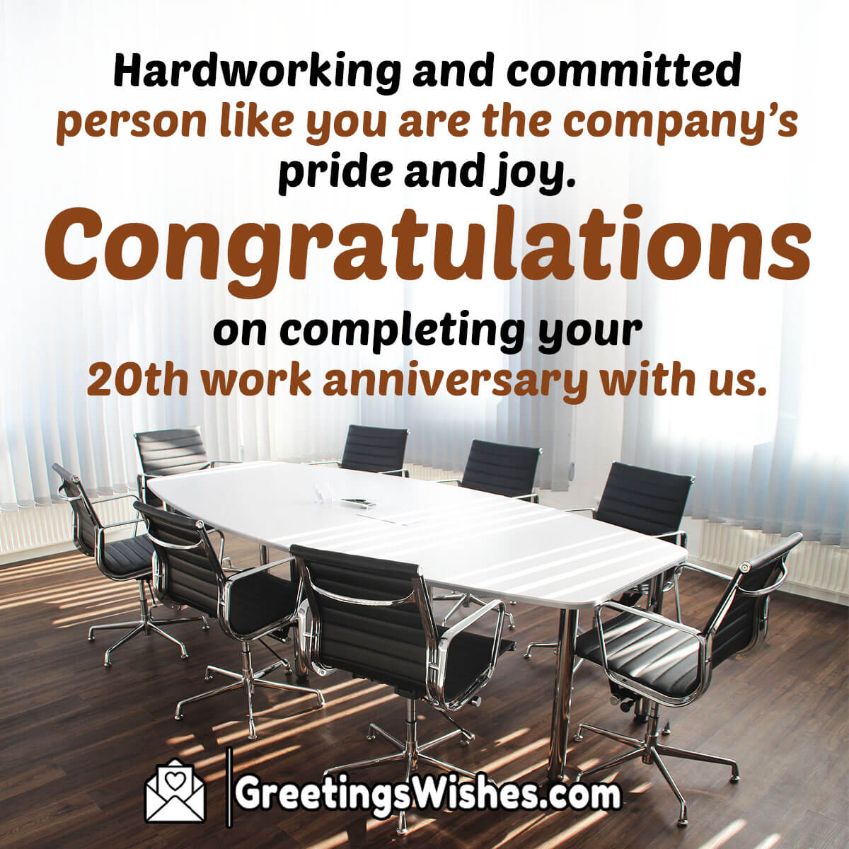 20th Work Anniversary Greetings