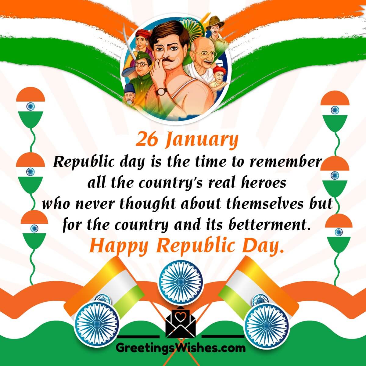 26 January Happy Republic Day Message