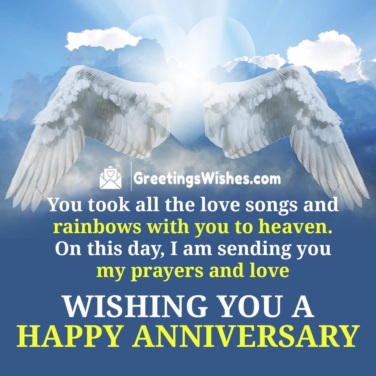 Anniversary In Heaven Wish