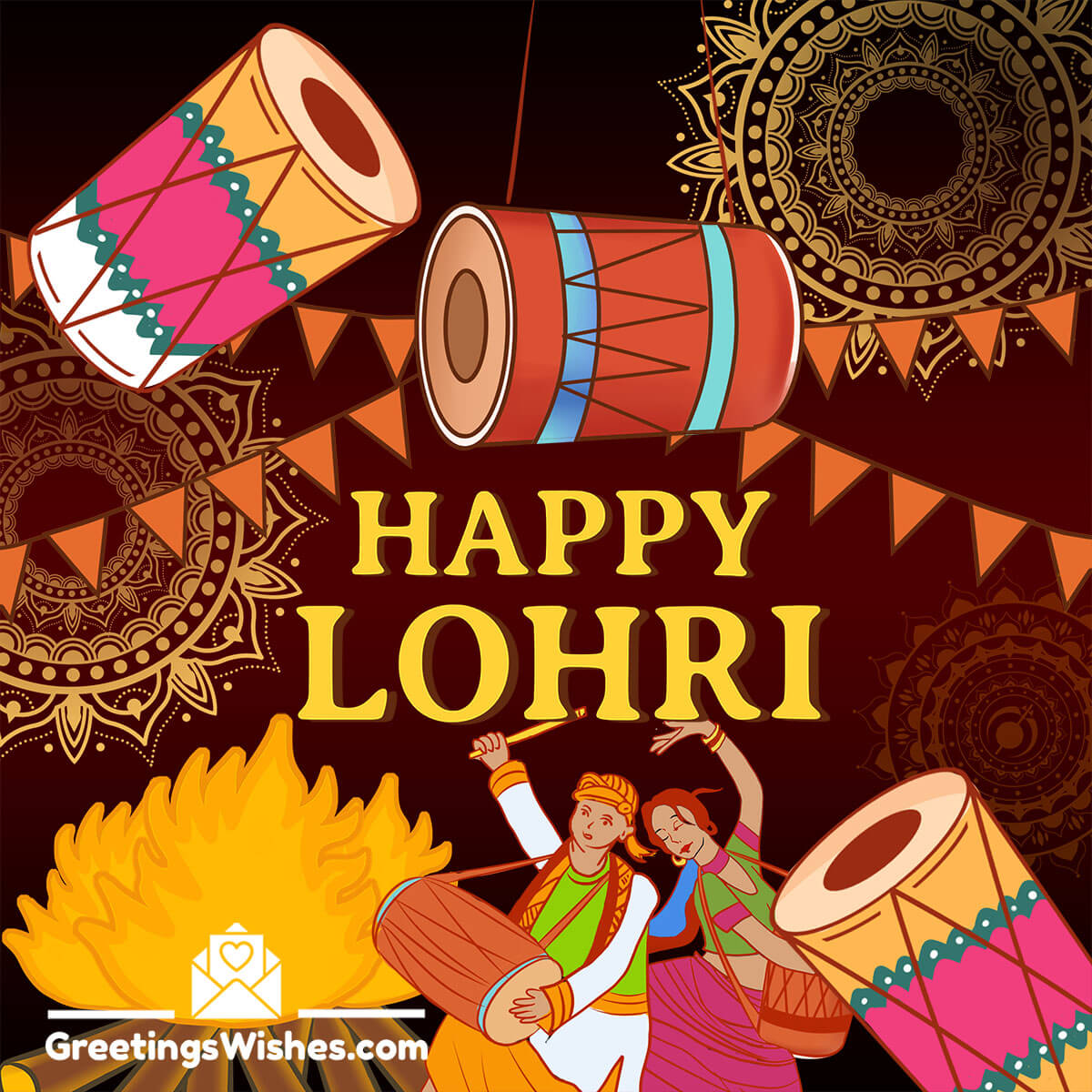 Happy Lohri Wishes Messages ( 13th January) - Greetings Wishes