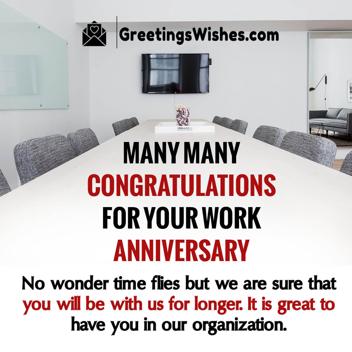 Many Congratulations For Work Anniversary