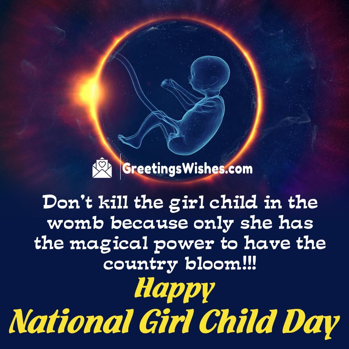 National Girl Child Message