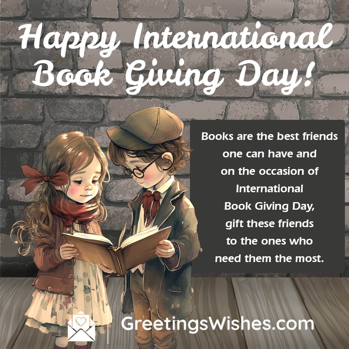 Happy International Book Giving Day Status Image