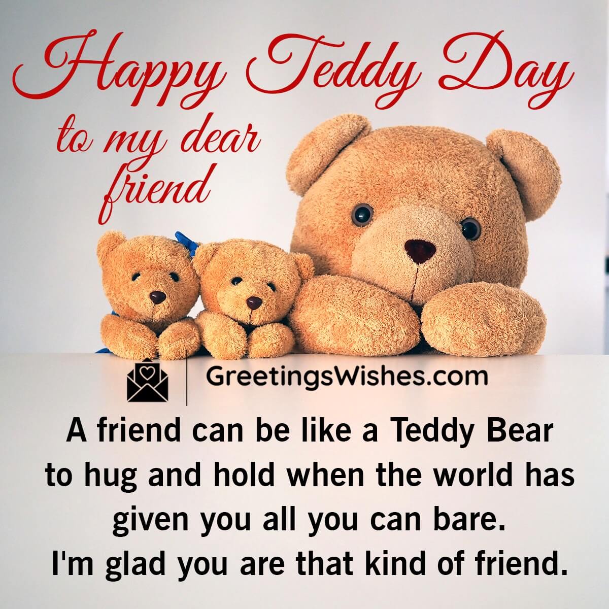 Happy Teddy Day Wish For Friend