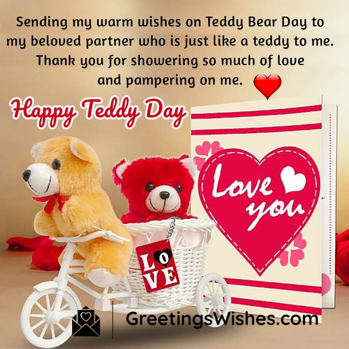 Happy Teddy Day Wish For Partner