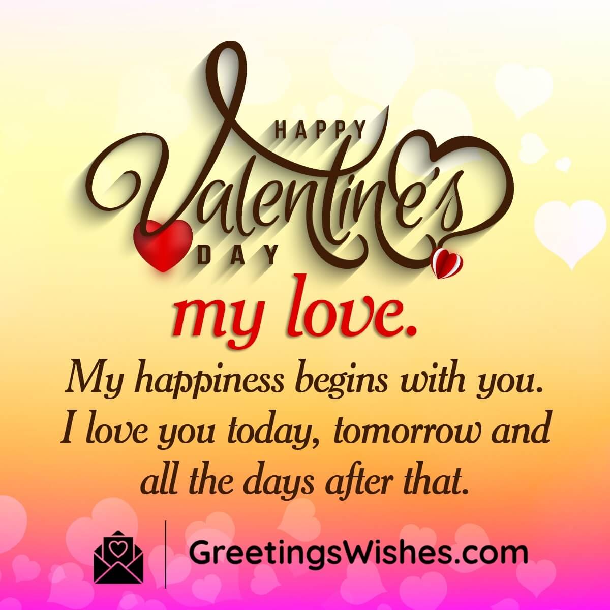 Happy Valentines Day Wish For My Love