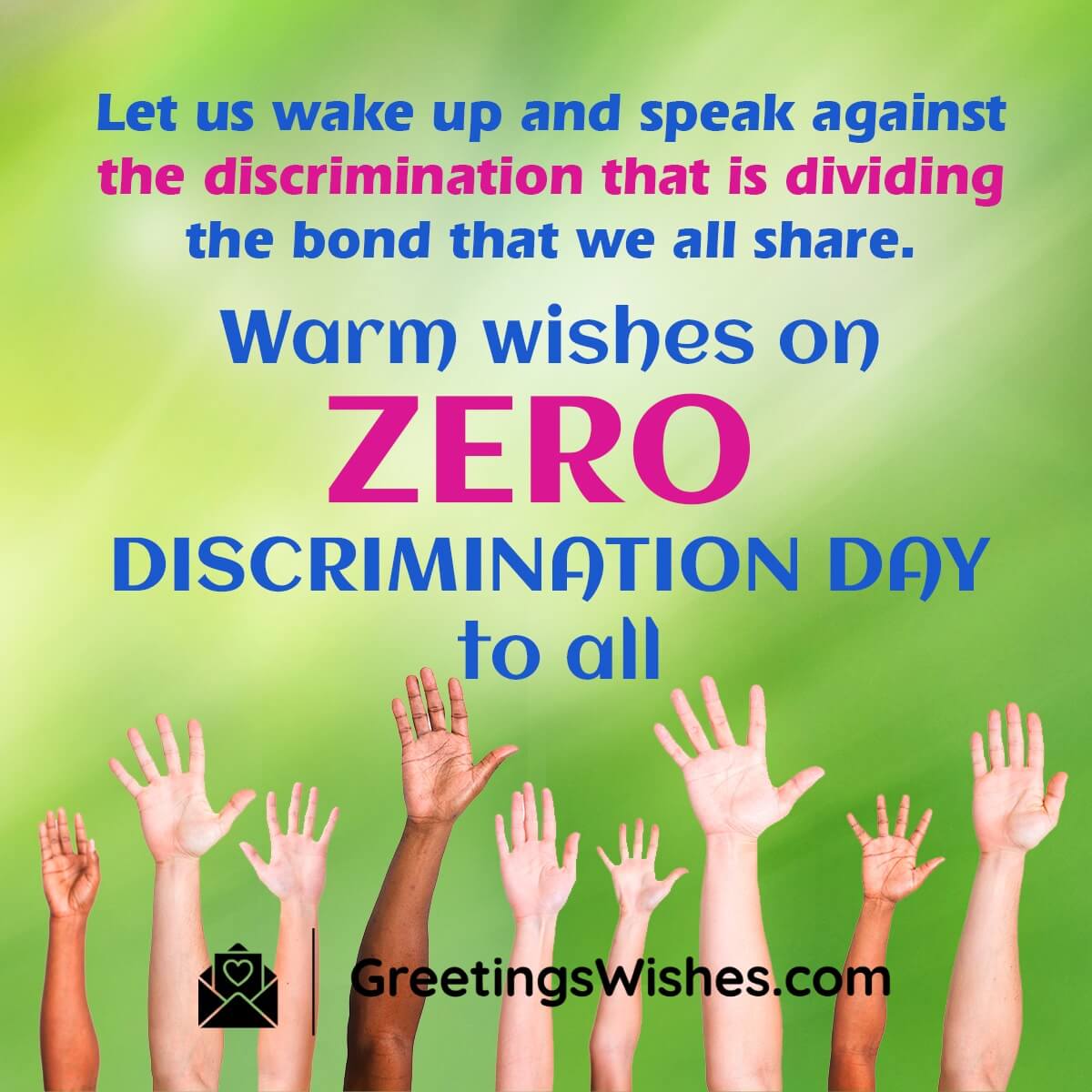 Zero Discrimination Day Wishes, Messages