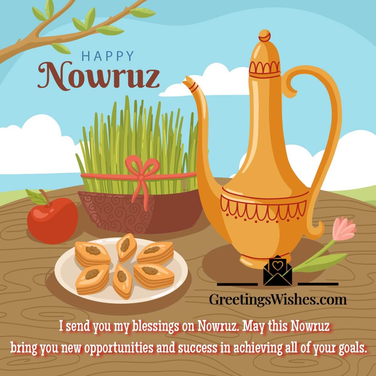 Happy Nowruz Blessings Image