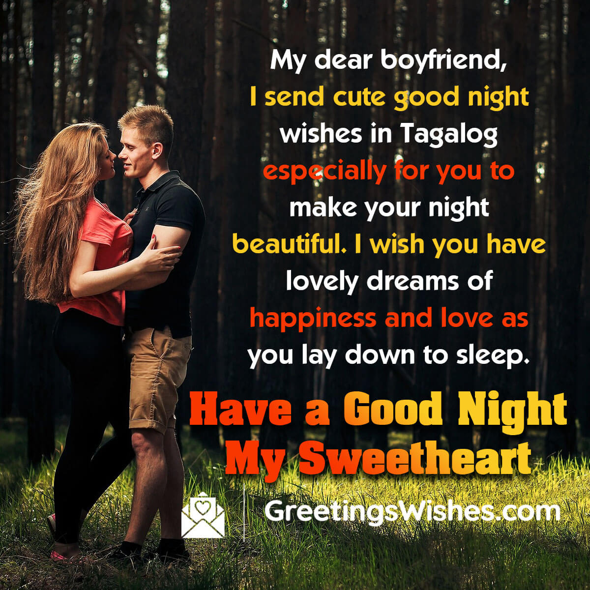 Good Night Wish To Boyfriend