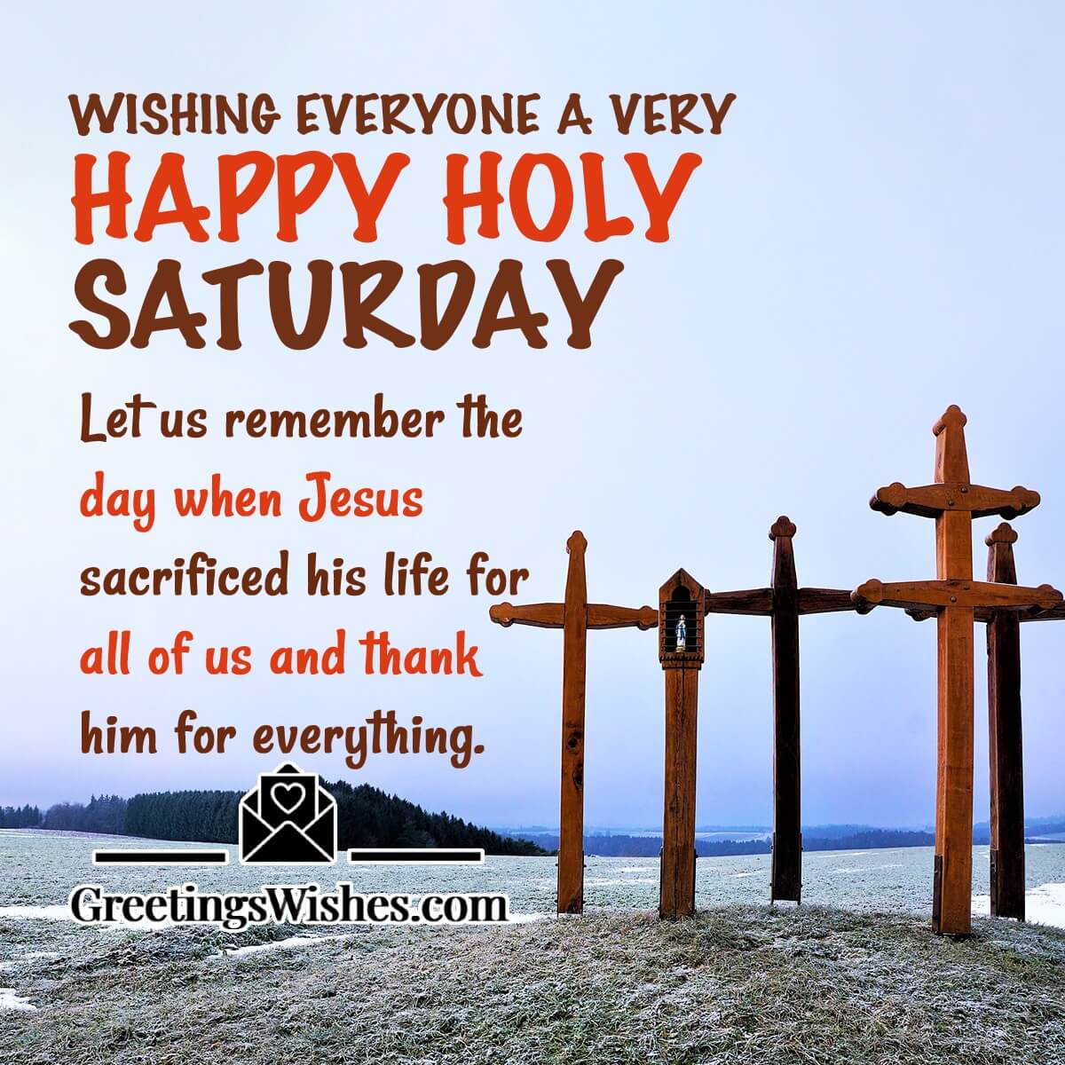 Happy Holy Saturday Message