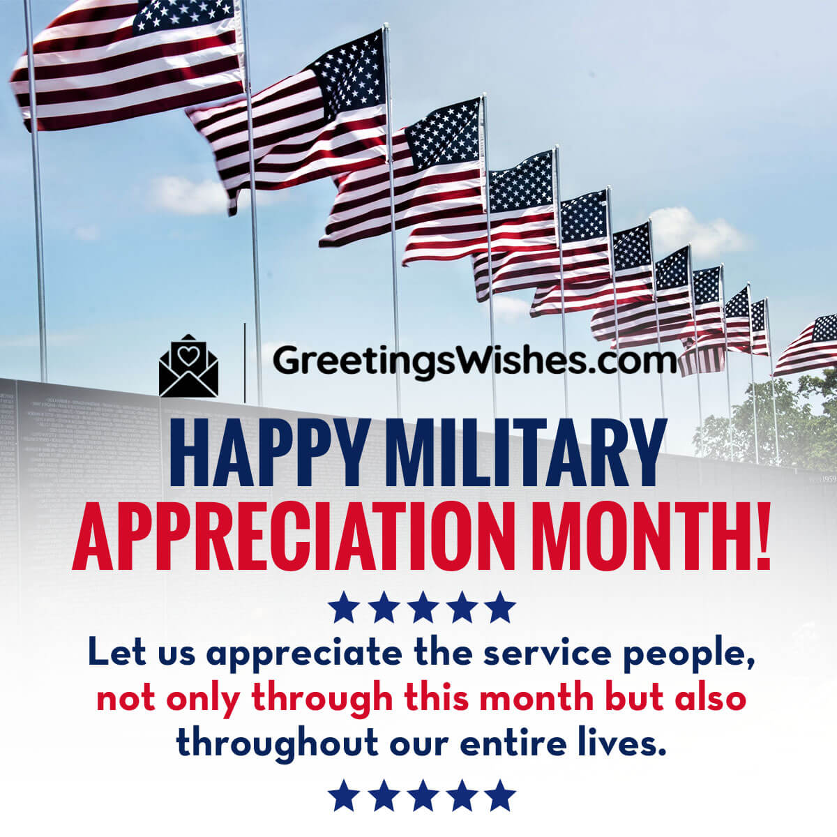 Happy Military Appreciation Month Message