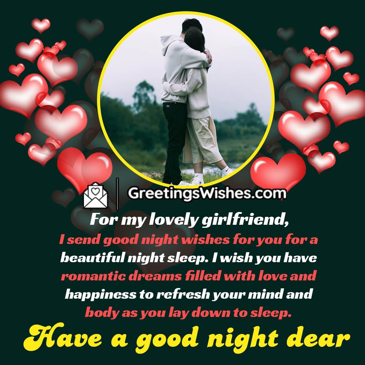 Lovely Good Night Message For Girlfriend
