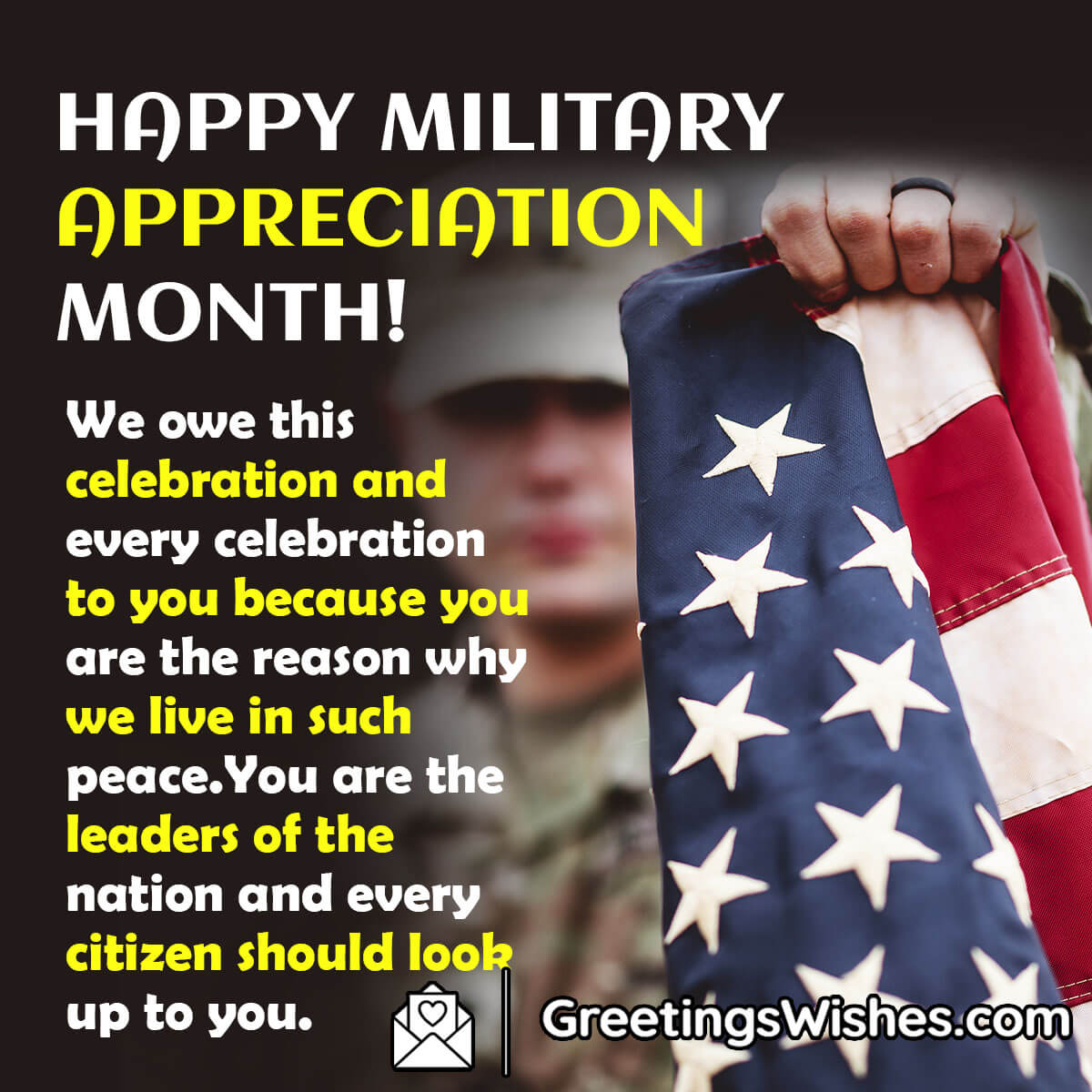 Military Appreciation Month Messages