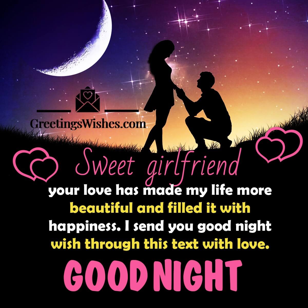 Sweet Good Night Message For Girlfriend