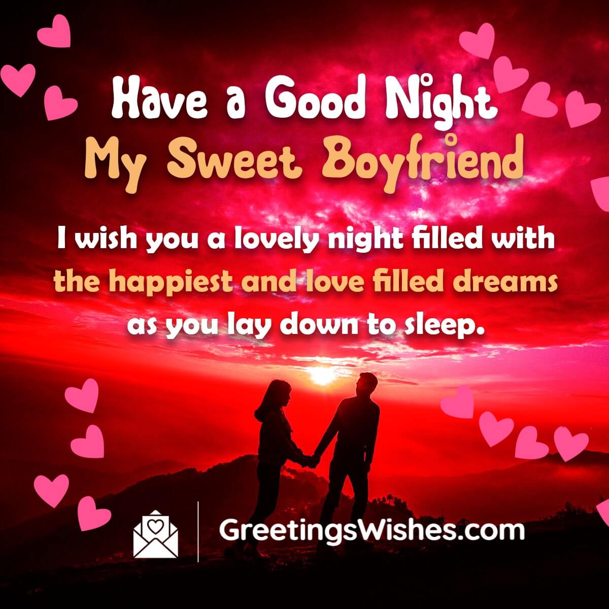 Sweet Good Night Message To Boyfriend