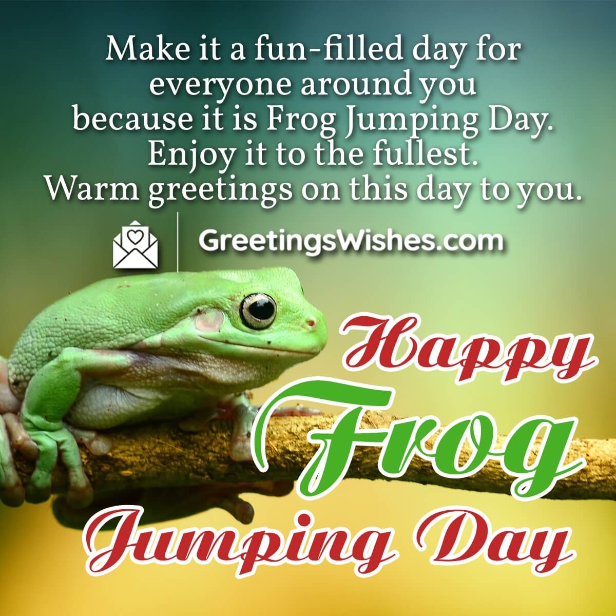 Frog Jumping Day Greetings