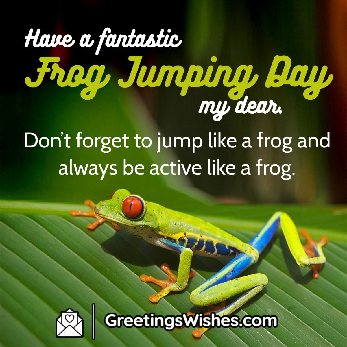 Frog Jumping Day Message