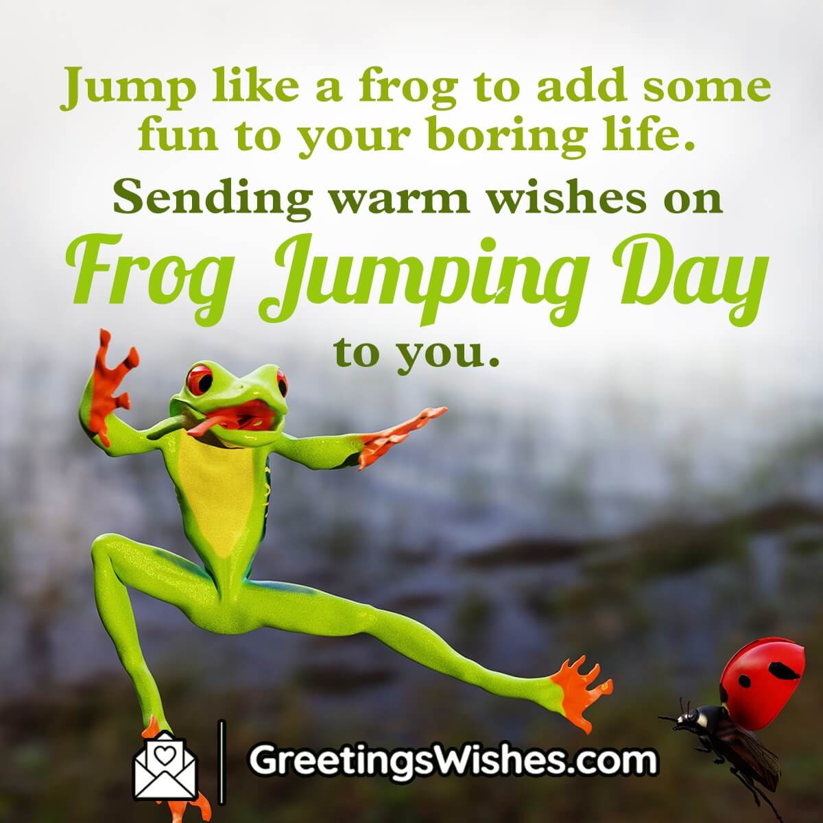 Frog Jumping Day Wish