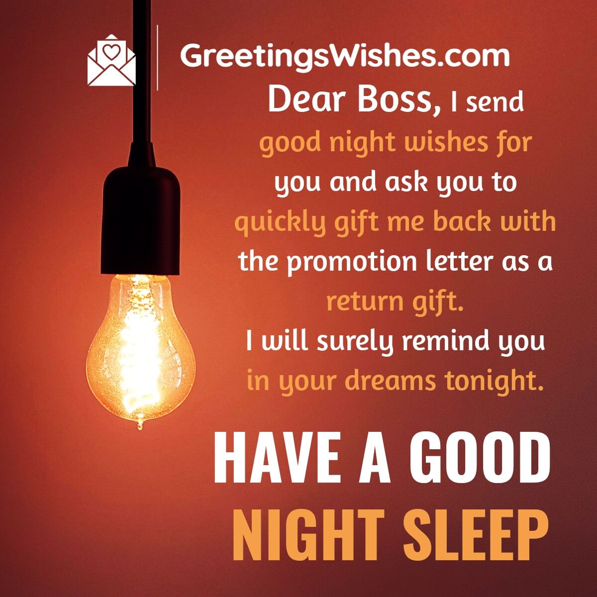 Good Night Sleep To Boss