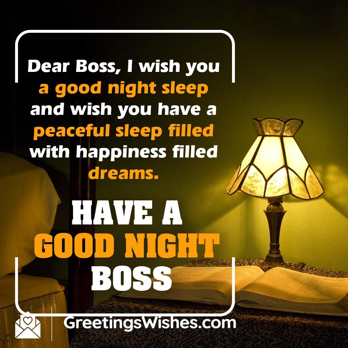 Good Night Wish Image To Boss