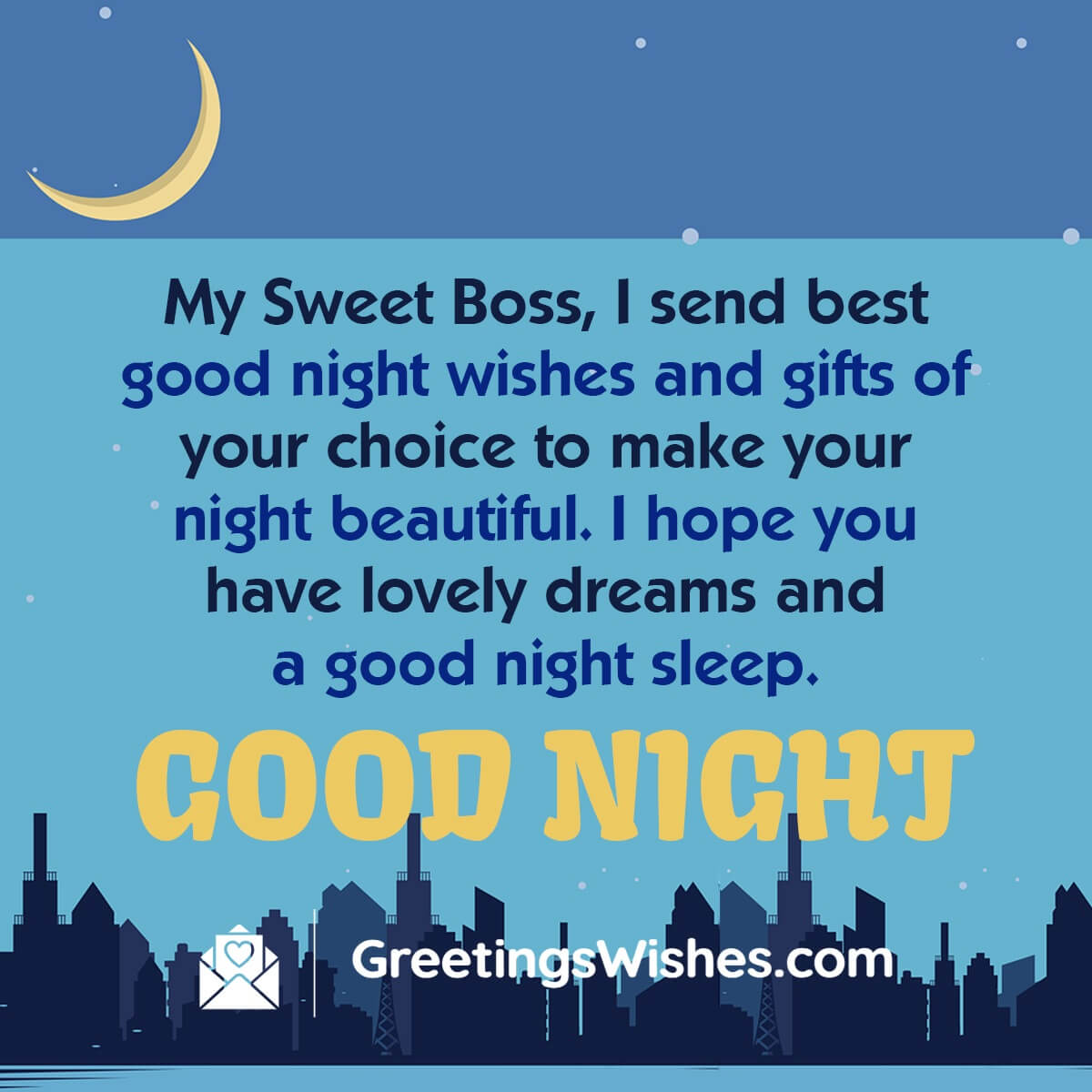Good Night Wish To Boss