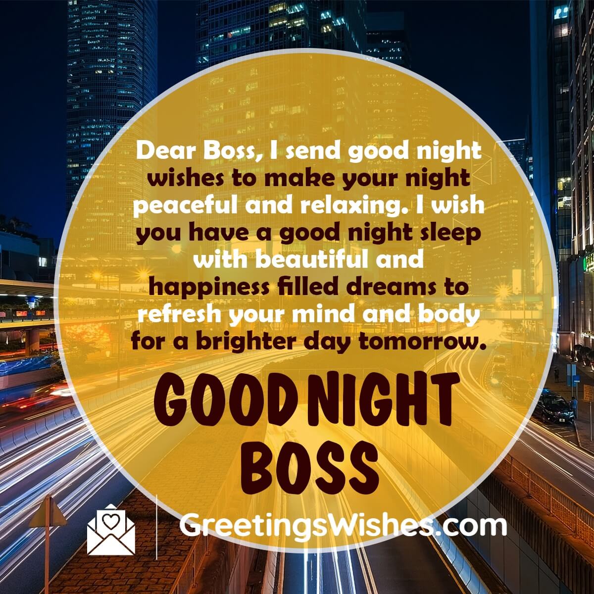 Good Night Wishes To Boss