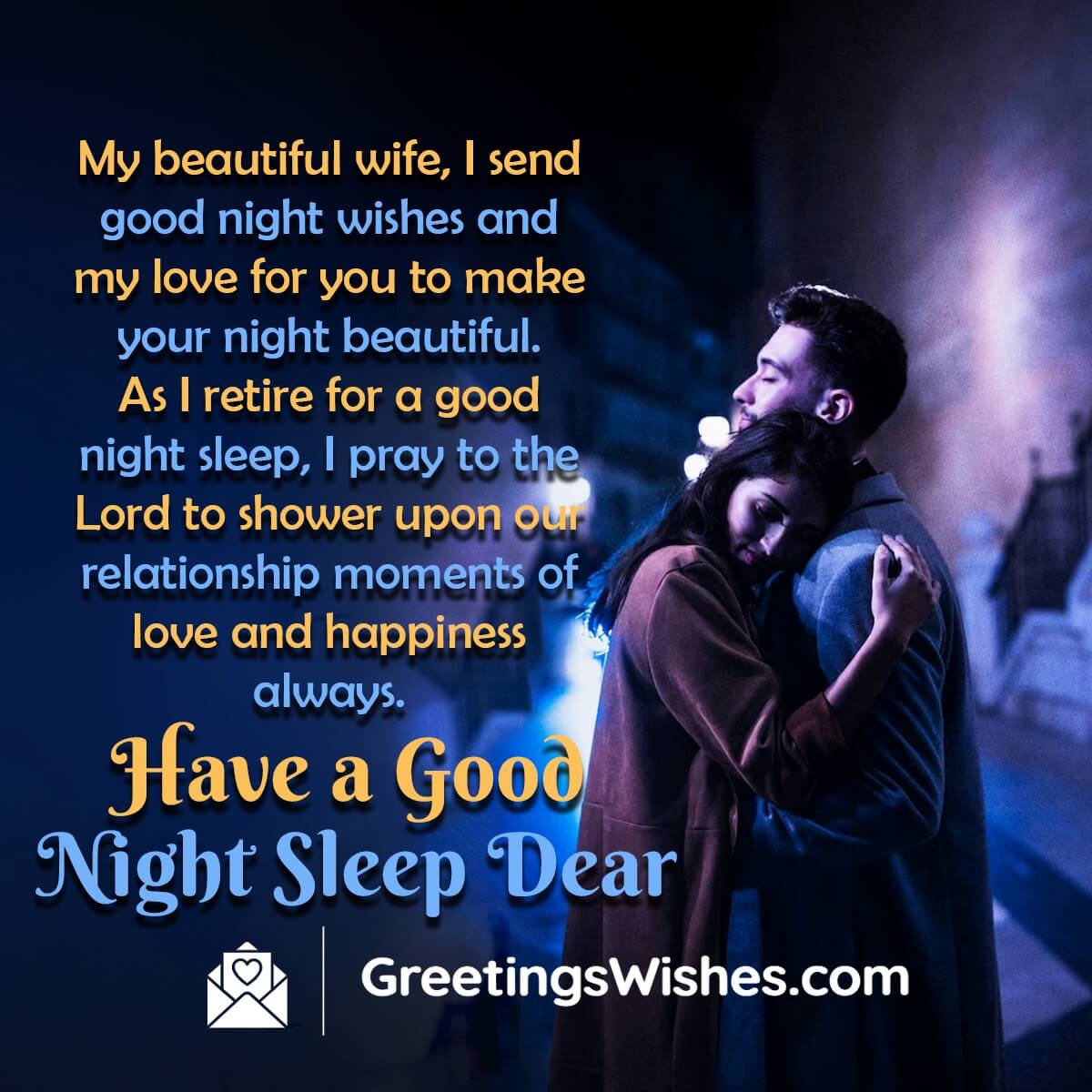 Good Night Message To Beautiful Wife