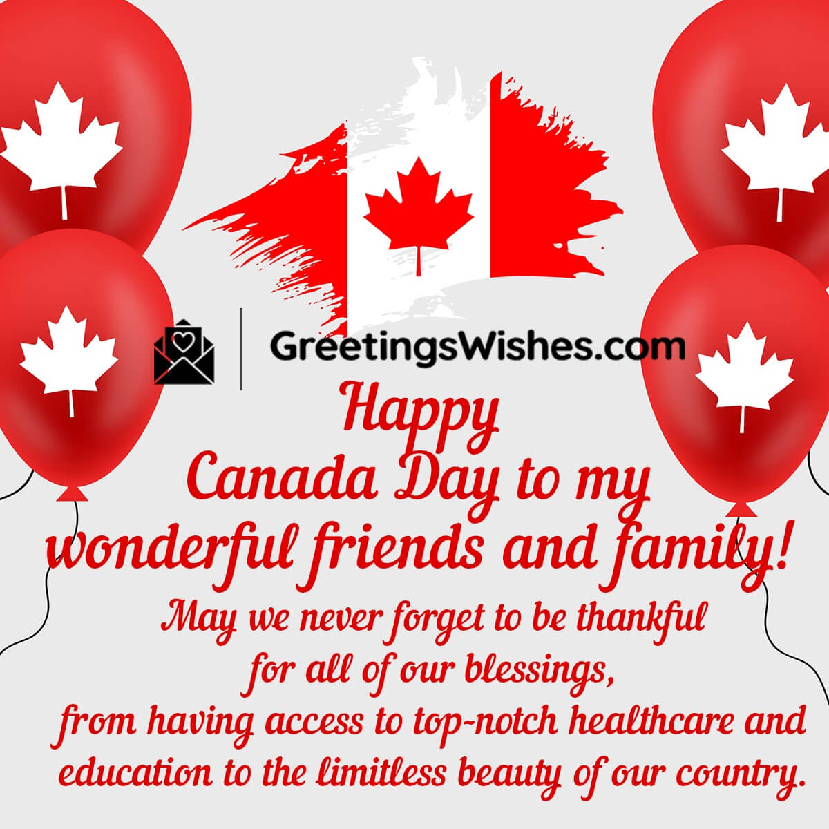 Happy Canada Day For Friends & Family