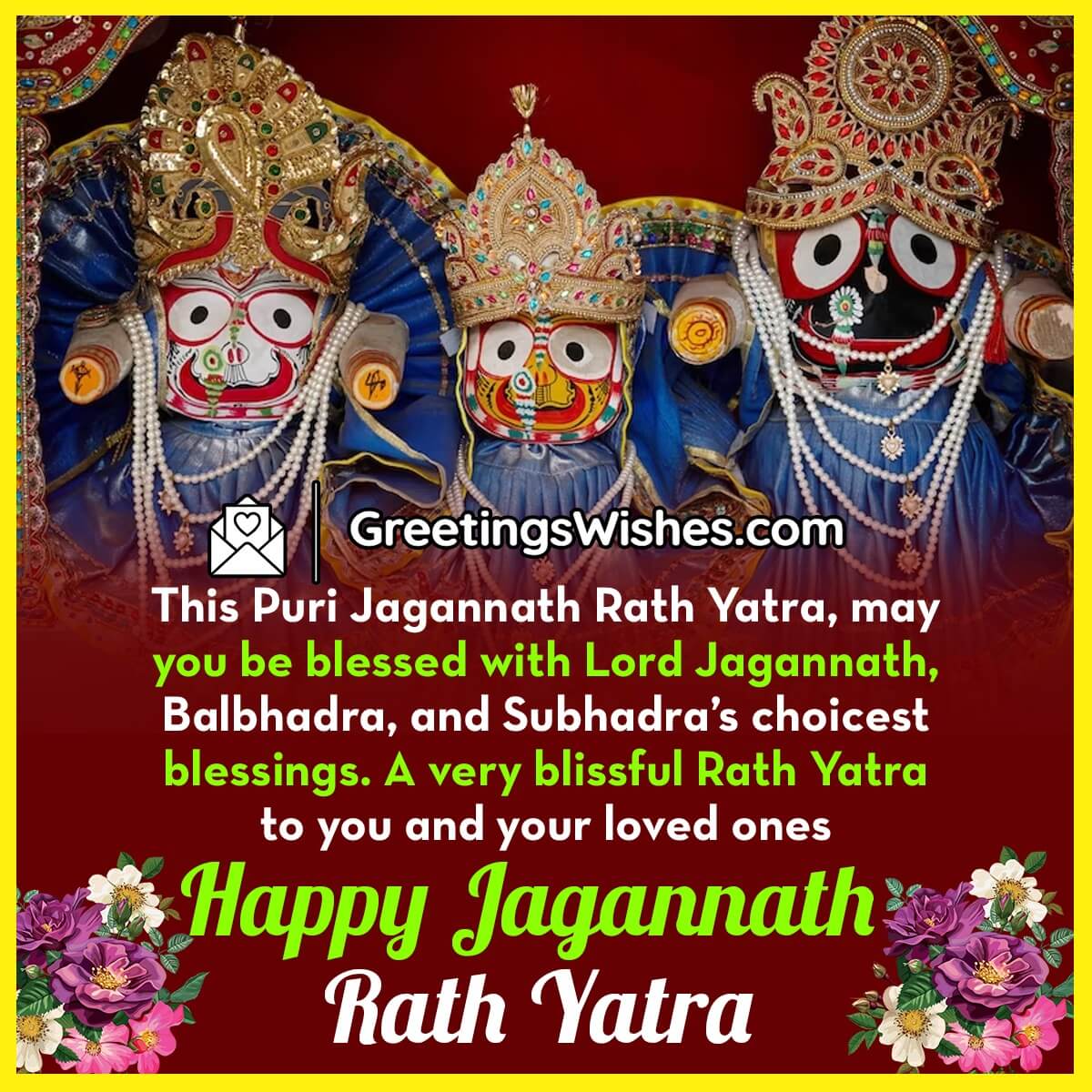 Happy Jagannath Rath Yatra Wishes